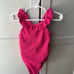 Carter's Vibrant Pink Ruffled Bodysuit
